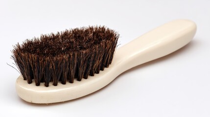 Hair brush with dense bristles on a light background for grooming and styling use