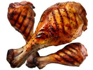 Spicy Grilled Chicken Drumsticks with Crispy Caramelized Herb Coating