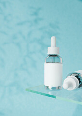 cosmetic bottle mockup beauty product design 
