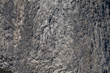 Columnar jointing. Junction Butte Basalt（ Pliocene ) - Includes some gravel.  Tower Fall Trail, Yellowstone River Overlook, Devils Den, Yellowstone National Park , Wyoming. 