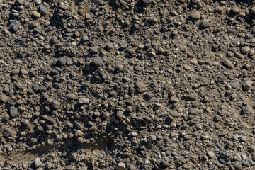  Glacial gravels. Yellowstone River canyon. Sediments and basalts of The Narrows ( Pleistocene ). Calcite springs overlook, Yellowstone National Park , Wyoming.  