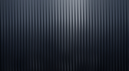 Dark gray corrugated metal wall with vertical lines and shadows