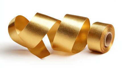 Elegant gold ribbon for crafting and decoration