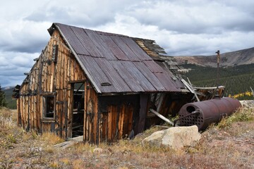 Abandoned cabin in the mountains