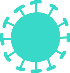 Virus illustration representing disease, infection, and global pandemic