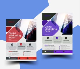 This flyer is designed corporately for businesses. The elegant and professional touch to the design give the company more reliability. The layout is strategically designed.