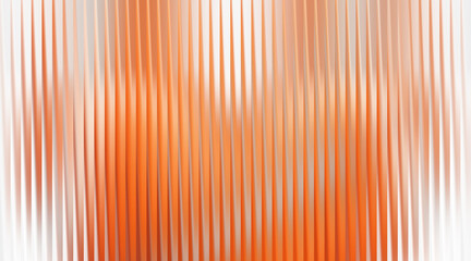 Fototapeta premium Abstract background with vertical ribbed texture in bright orange