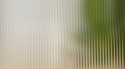 Abstract background with vertical ribbed texture and green blur