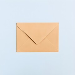 brown envelope on blue background 