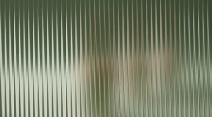 Green ribbed glass texture with soft light reflections