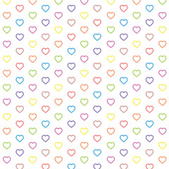 Colorful Heart Pattern Background with Filled Mini Hearts for Love, Valentine, Cute Design