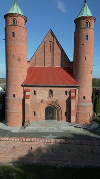  Fortified church in Brochow, Masovia, Poland.
