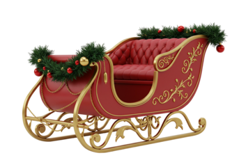 Decorative sleigh holiday season festive ornament