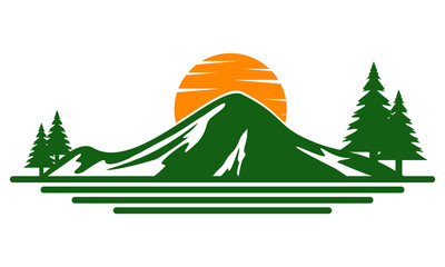 mountain, hill icon vector design