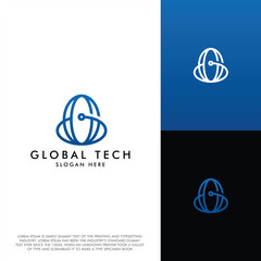 technology logo letter G design vector illustration