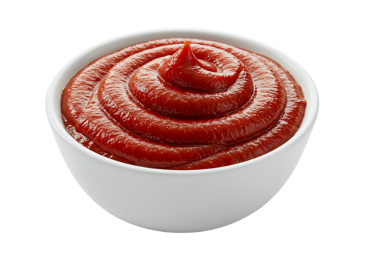 Ketchup in a white bowl food condiment ingredient