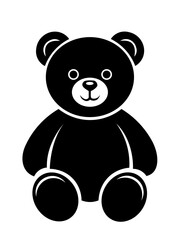 Adorable Teddy Bear Graphic Design Element Perfect for Logo, Toy Store, or Baby Theme