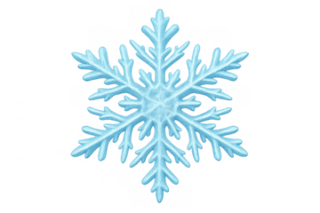 Blue snowflake crystal creating frozen winter decoration