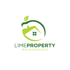 Lime Home Logo Design. Minimalist and Modern. Vector illustration