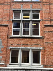 Red brick building facade