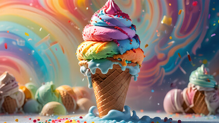Colorful ice cream	