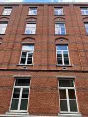 Red brick building facade