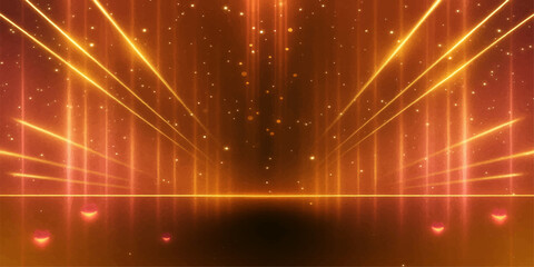 Abstract glowing stage lights for a Christmas party or disco night concert celebration background design © dark chocolate