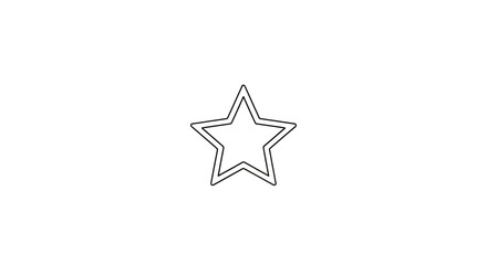 Bold outline star icon symbolizing achievement, excellence, and recognition, perfect for awards and success