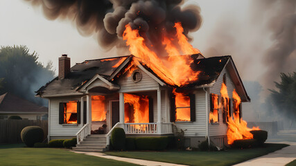 Fire in the house	