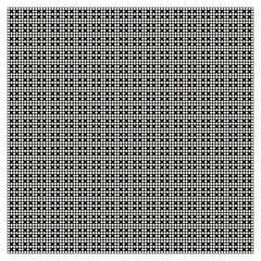 Vector seamless black and white pattern for textured fabric design, featuring a metal grid and woven textile surface illustration