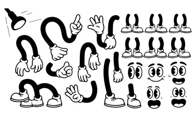 Cartoon feet arms