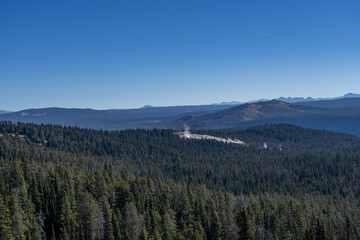 Washburn Hot Springs Overlook. Yellowstone National Park , Wyoming. Yellowstone Caldera / Yellowstone Plateau Volcanic Field