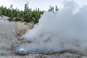 Beryl Spring. Grand Loop Road,  Yellowstone National Park , Wyoming. Hydrothermal System
