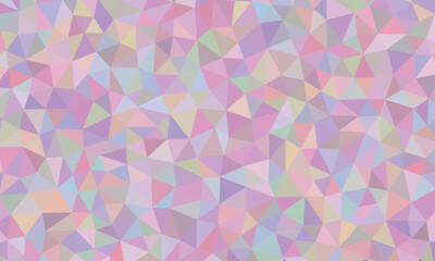 Abstract pastel geometric background with triangles in various shades of pastel