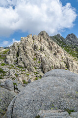 Landscape in La Pedriza, a large granite batholith in the Guadarrama Mountains, Spain