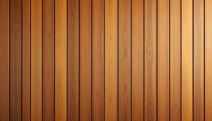 Wood background banner panorama long - Brown wooden acoustic panels wall texture , seamless pattern, vertical. Generative AI