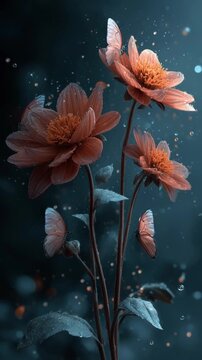 Magical Flowers and Butterfly Loops Background &ndash; Enchanted Nature Animation