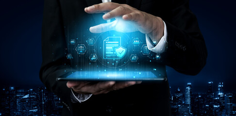 Fototapeta premium Compliance ensures alignment with standards, laws, and policies. A strong compliance system helps enforce regulation, protect organizations, and improve global compliance transparency. Spline