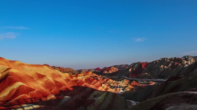 Zhangye Danxia Rainbow Mountains China Colorful Rock Formations Geological Wonder Landscape