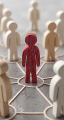 Stand out leader connecting diverse team network emphasizing unity and collaborative spirit in modern business