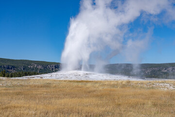 Old Faithful is a cone geyser in Yellowstone National Park in Wyoming, United States. Hydrothermal System. The Yellowstone Caldera / Yellowstone Plateau Volcanic Field. Yellowstone hotspot. 
