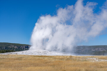 Old Faithful is a cone geyser in Yellowstone National Park in Wyoming, United States. Hydrothermal System. The Yellowstone Caldera / Yellowstone Plateau Volcanic Field. Yellowstone hotspot. 