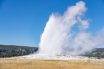 Old Faithful is a cone geyser in Yellowstone National Park in Wyoming, United States. Hydrothermal System. The Yellowstone Caldera / Yellowstone Plateau Volcanic Field. Yellowstone hotspot. 
