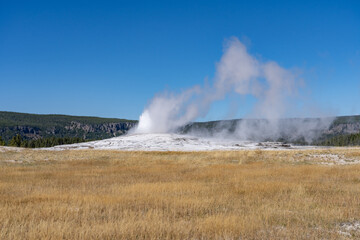 Old Faithful is a cone geyser in Yellowstone National Park in Wyoming, United States. Hydrothermal System. The Yellowstone Caldera / Yellowstone Plateau Volcanic Field. Yellowstone hotspot. 