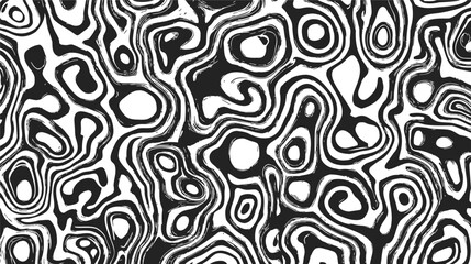 Abstract black and white pattern sketch, hand drawn organic swirling lines — stock vector