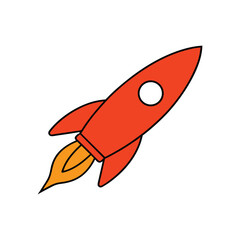 Fototapeta premium Fast Moving Missile Cartoon Vector Design