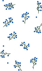 blue floral design