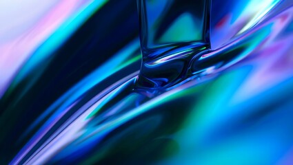 Abstract Liquid Glassy Texture with Vibrant Colors and Reflections Background