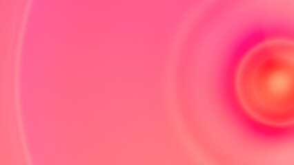 Abstract sun illustration. Sunset or sunrise. Blurred background with circle shapes pattern and gradient in orange, red, peach, soft and bright pink colors. Smooth grain noise texture. Warm, energy