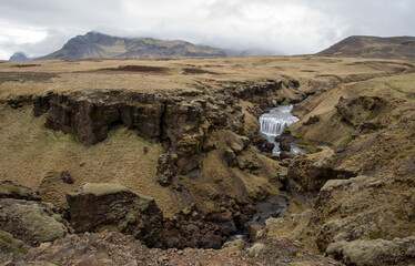 Steinbogafoss waterfall in Iceland.